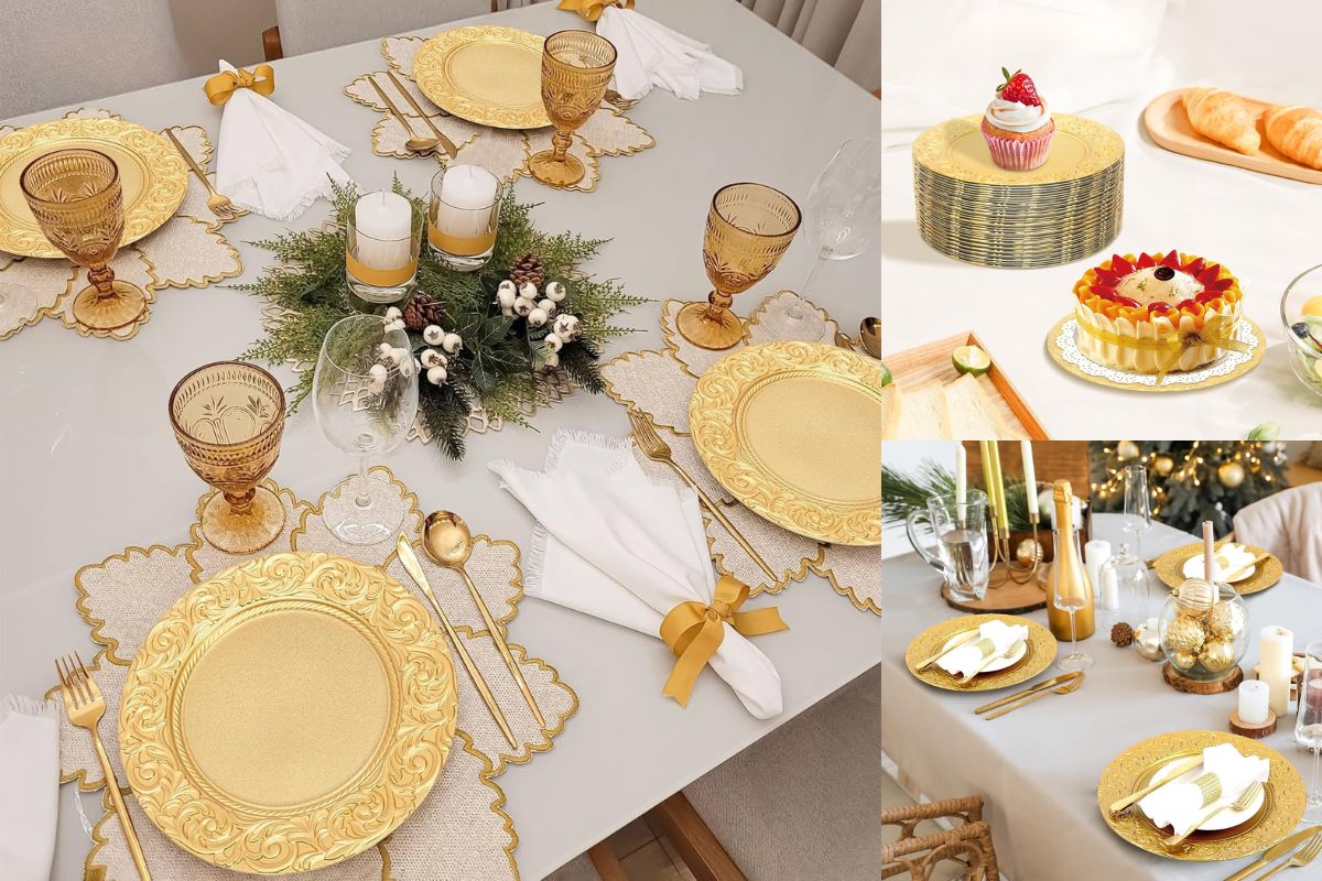 Bokknppo Antique Charger Plates Set: Elevate Your Event Décor in 2025