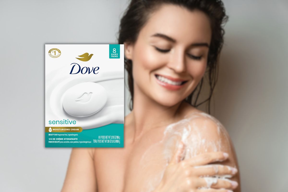 Dove Beauty Bar Soap Sensitive: 8 Bars for Gentle, Effective Skincare