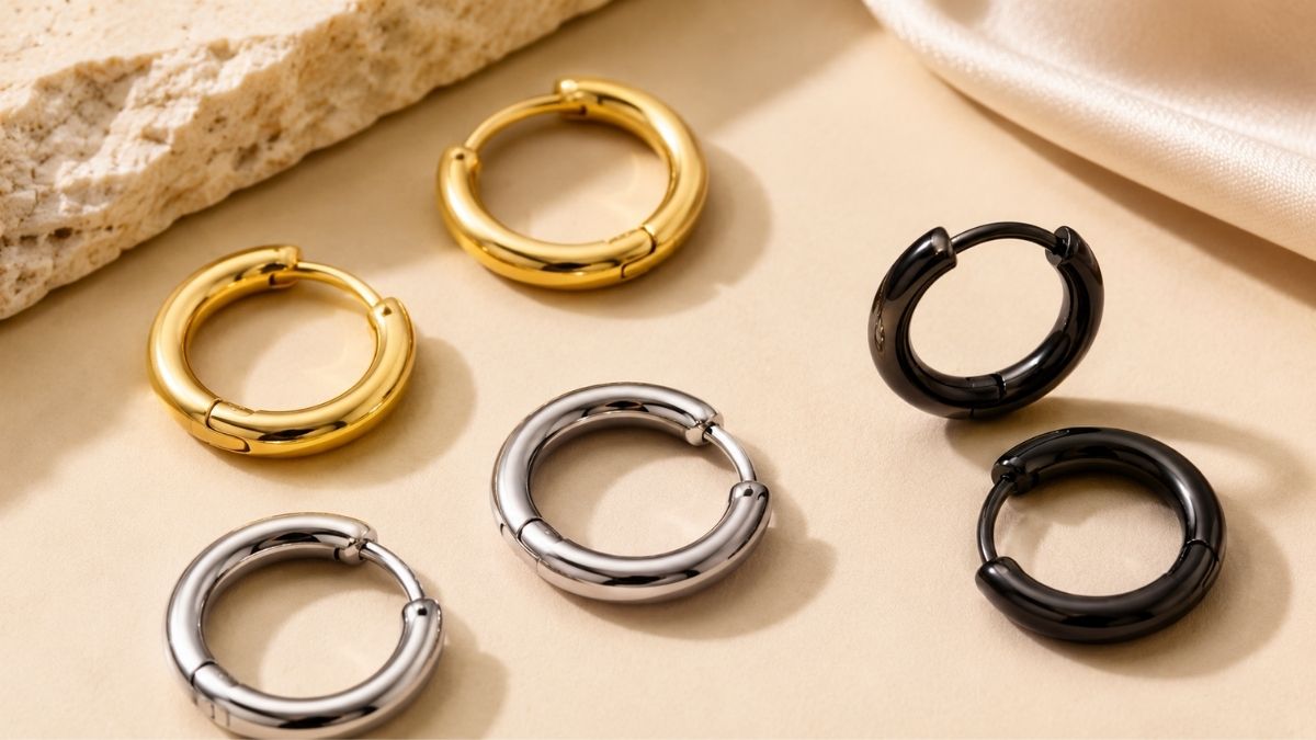 Affordable Style Meets Everyday Durability: 316L Stainless Steel Hinged Hoop Earrings
