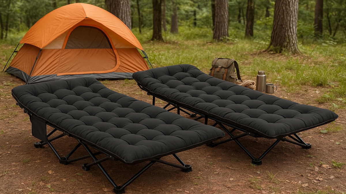 How the XXL Folding Camping Cot with Mattress from DoCred Transforms Sleep Outdoors