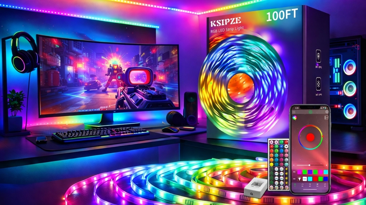 KSIPZE RGB LED Strip Lights: Transform Your Space with Dynamic Lighting