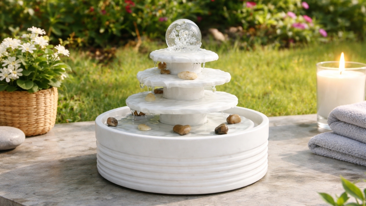 Andady Outdoor & Indoor Tabletop Fountain for Peaceful Spaces