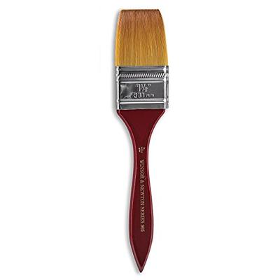 Winsor & Newton Series 965 Golden Nylon & Natural Hair Short Handle Brush-Wash 1½", 1½"