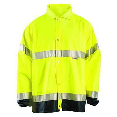 OccuNomix LUX-TJR-Y4X Premium Breathable Waterproof Rain Jacket, Classic Length, Class 3, Yellow, 4X