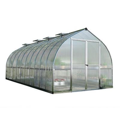 Palram Bella Hobby Greenhouse, 8' x 20', Silver with Twin Wall Glazing