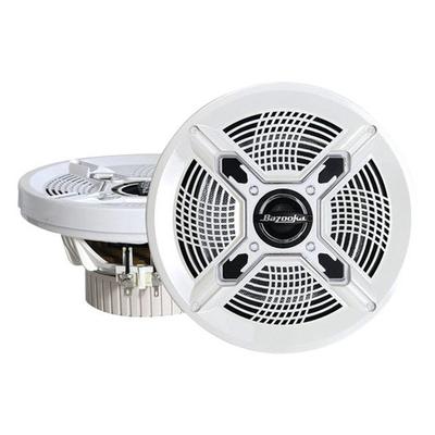 Bazooka 6.5" 2-Way Marine Coaxial Speakers with Poly Cones (Pair) - White - MAC6510W