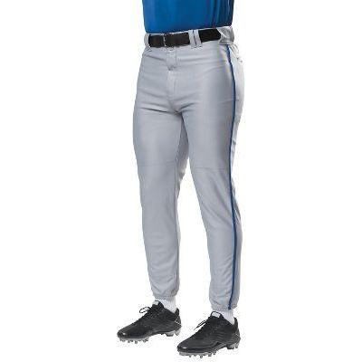 A4 A4 Youth WarpedKnit Piped Baseball Pant , Gray|Royal Blue, x-small