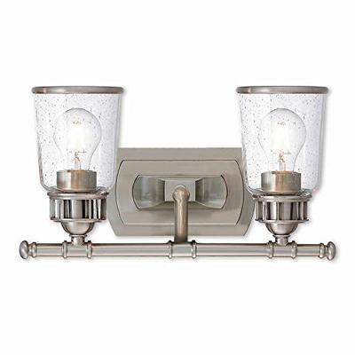 Livex Lighting 10512-91 Lawrenceville 2 Light Bath Vanity, Brushed Nickel