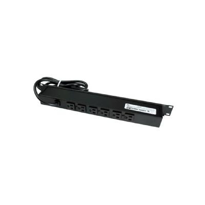 Power Strips 6 ft. 6-Outlet Rackmount Computer Grade Surge Strip with Lighted On/Off Switch Black R5