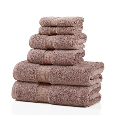 Superior 700 GSM Long Staple 100% Combed Cotton, Durable, Plush and Absorbent 6-Piece Single Ply Tow