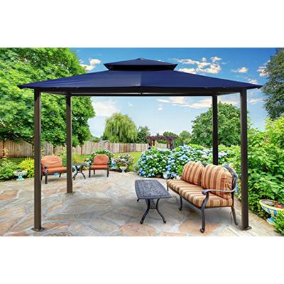 Paragon-Outdoor GZ584EN Backyard Structure Soft Top Barcelona Gazebo, 10' x 12' Navy