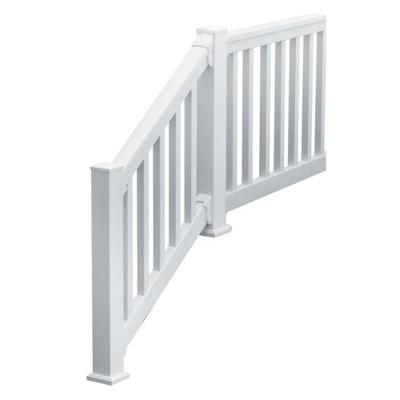 Fypon 740636SQDF QuickRail Straight Kit with Square Spindles and 4" Spacing, 36" x 72", White