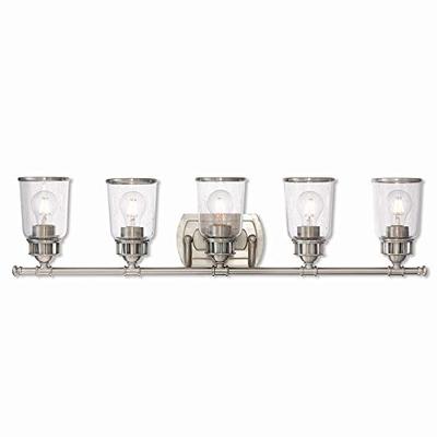 Livex Lighting 10515-91 Lawrenceville Brushed Nickel 5 Light Bath Vanity