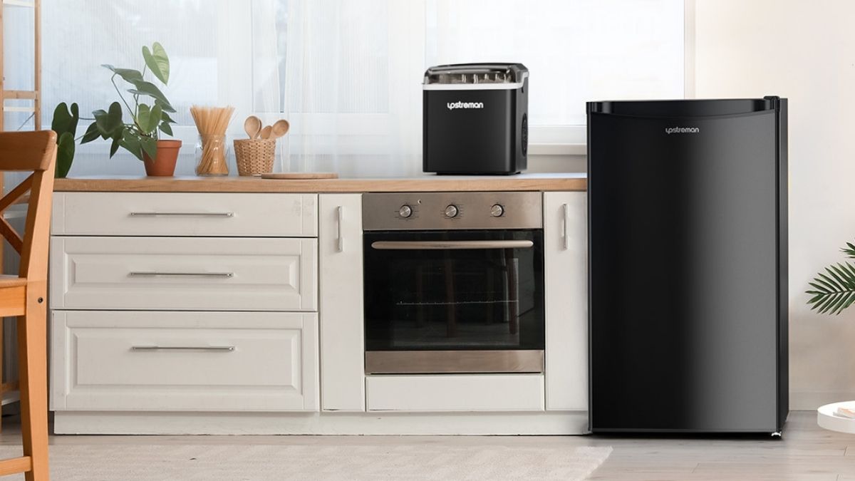 Upstreman 3.2 Cu.Ft Mini Fridge with Freezer, BR321: Compact Cooling That Fits Anywhere