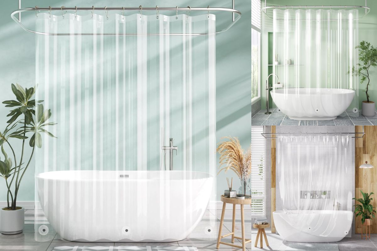AmazerBath PEVA Shower Curtain Liner: Affordable, Waterproof & Eco-Friendly